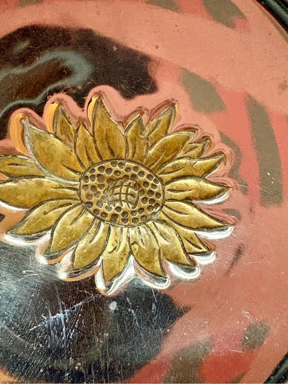 Stamped Sunflower Ring Dish